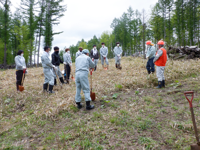 釧路市阿寒町徹別地区での植樹